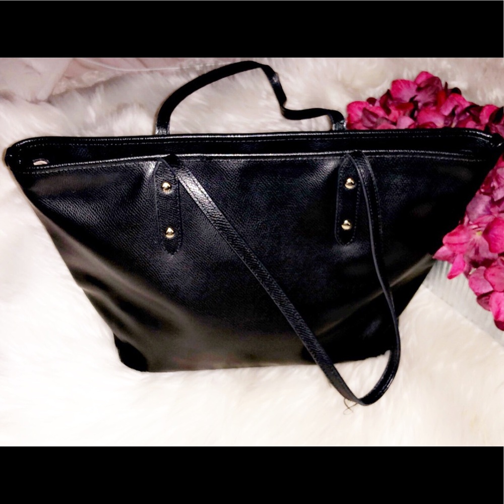 COACH Black Leather Tote Bag - Picture 3 of 7